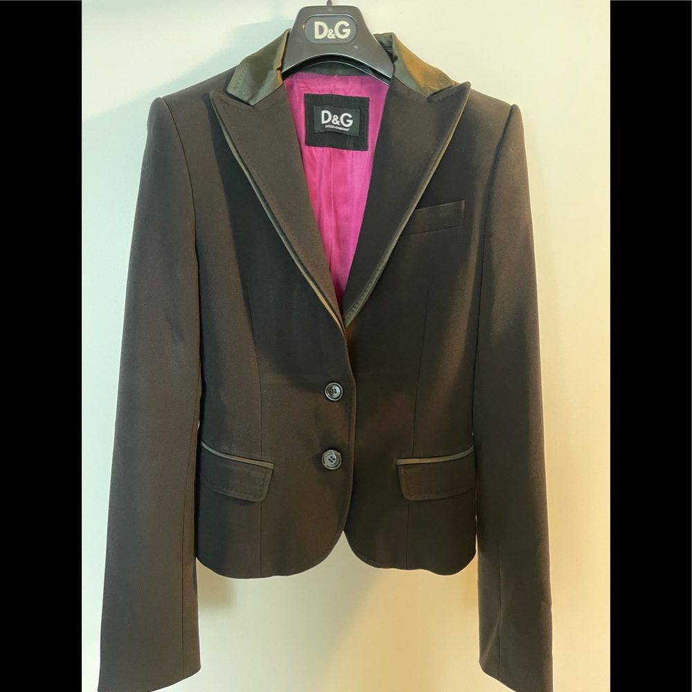 D&G Dolce & Gabbana Blazer with PINK lining EU 42